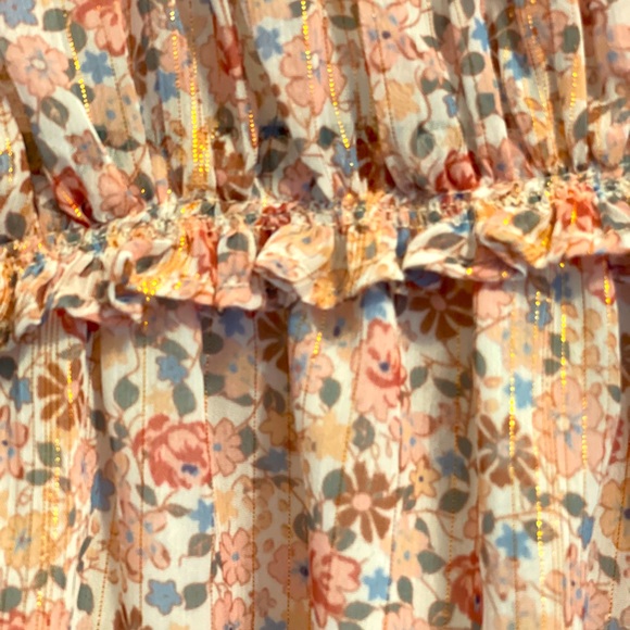 Blush pink Rachel Zoe chiffon blouse with ruffled cap sleeves SMALL - Picture 6 of 6